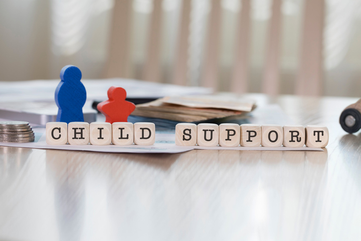 Child Support written out in block letters
